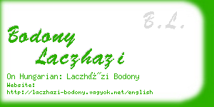 bodony laczhazi business card